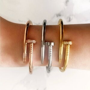 Elegant Silver ONLY Nail Bangle